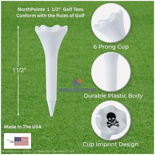 NorthPointe 1 ½” Plastic Golf Tees – Short Tees - Image 5