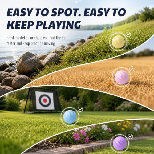 JAYA 20 or 40 Pack Foam Golf Balls, Limited Flight, Macaron Mixed Colors - Image 6