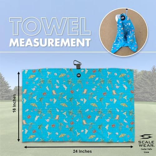 Magnetic Microfiber Waffle Golf Towel Large 16"x24" Clean - Image 6