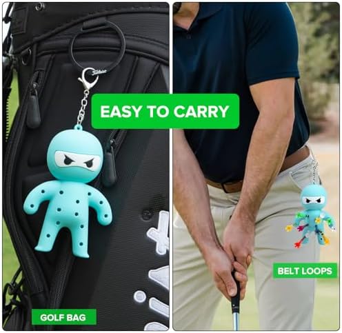 Golf Tee Holder, Ninja Portable Funny Golf Tees Holder Keychain Golf Gift Golf - Image 6