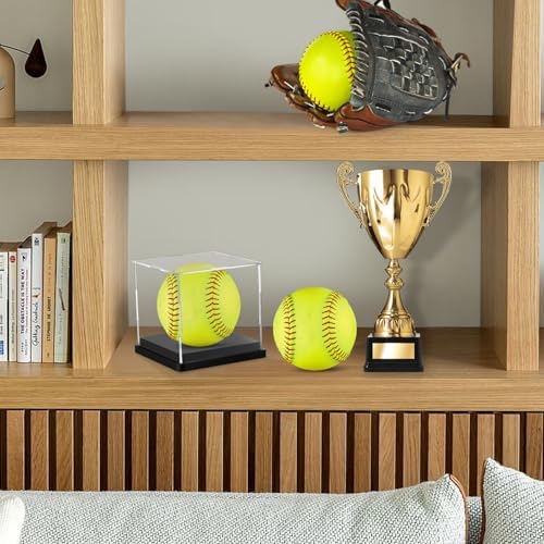 2PCS Softball Display Case Acrylic Clear Display Box Baseball Tennis Golf - Image 2