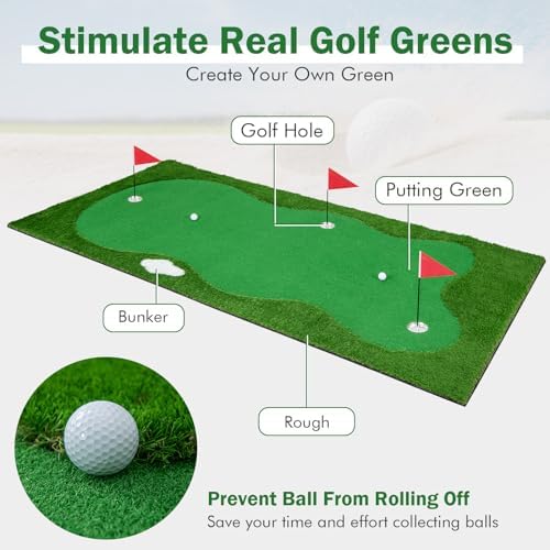 Tangkula 10 FT Golf Putting Green, Large Professional Golf Training Mat - Image 4