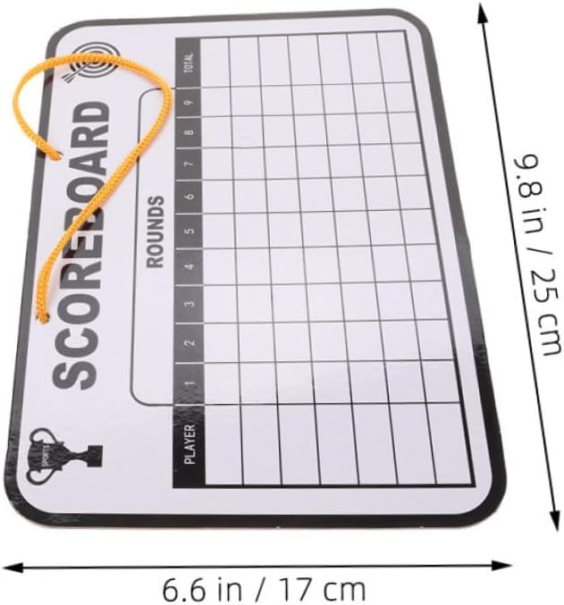 Mikikit 2pcs Double Sided Dry Erase Writing Board Lightweight Golf Score Tracking for Childrens Practice and Competitions