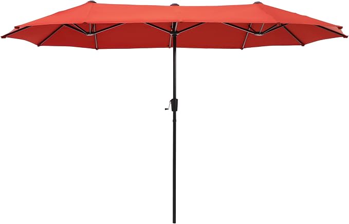 13 ft Large Double-Sided Patio Umbrella, Outdoor Umbrella, Market Umbrella by HERASPALACE