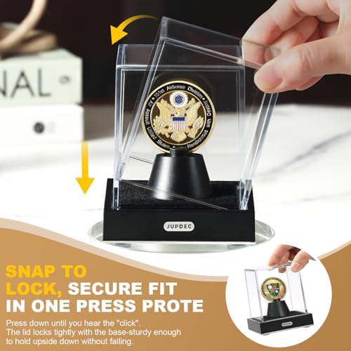 JupDec Coin Display Case, Dustproof Cube Showcase - Image 2