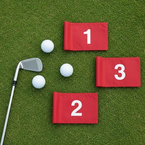 Numbered 1-3 Golf Flag, 8x6 Inch, 420D Nylon - Image 6