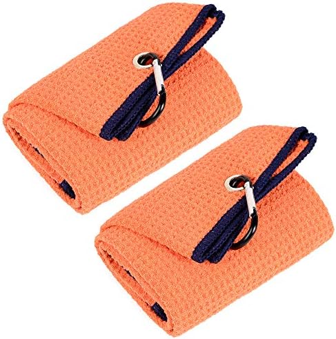 Mile High Life Tri-fold Golf Towel | Premium Microfiber Fabric | Waffle Pattern by MileHighLife