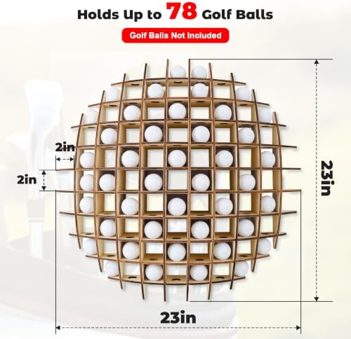 Wall Mount Golf Ball Display Rack Holds 78 Balls - Image 3