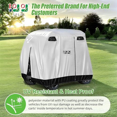 10L0L Universal 2-4 Passenger Golf Cart Cover - Image 2