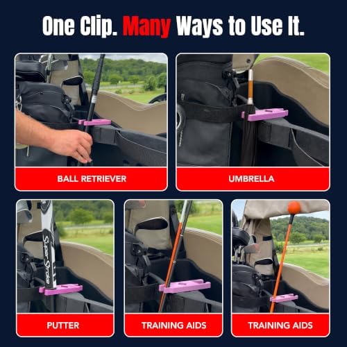 Golf Cart Ball Retriever Holder — Putter Clip, Training Aid & Alignment Stick - Image 5
