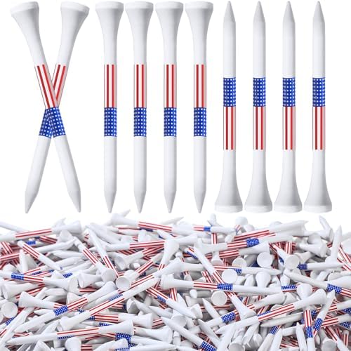 Mudder 600 Pcs 3-1/4" 2-3/4" 1-1/2" Patriotic Golf Tees Bulk by Mudder