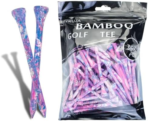 MYKUJA Wood Golf Tees 3-1/4, 2-3/4 inch Golf Tees 100 Pack, Highly Bright by MYKUJA
