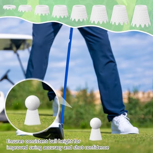8 Pack Golf Simulator Tees, TPU Golf Tees 1/4"-2" Height - Image 4