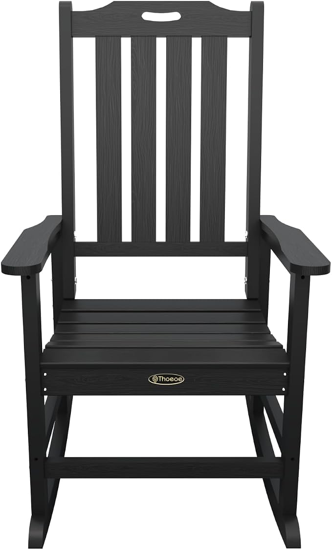THOEOE Outdoor Rocking Chairs Set of 2, Oversized Patio Rocking Chair | HDPE - Image 8