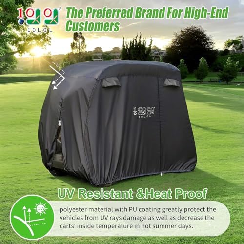 10L0L Universal 2-4 Passenger Golf Cart Cover - Image 2