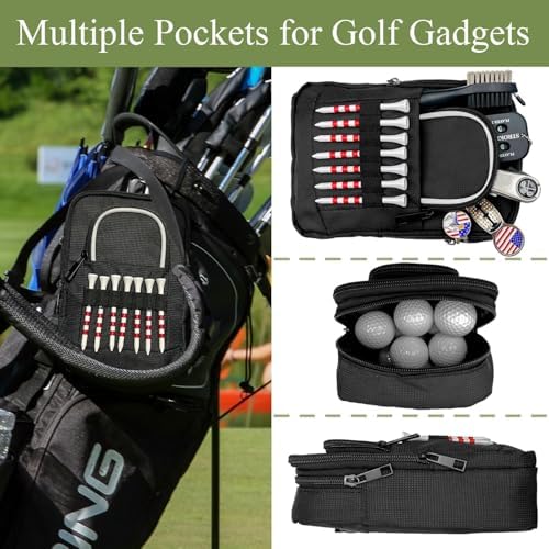 Golf Valuables Pouch, Golf Ball Bag, Golfer Portable Organizer, Large Golf - Image 6