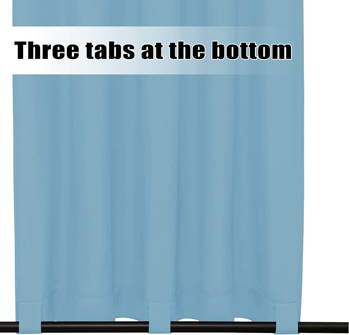 Easy-Going Outdoor Curtains for Patio 1 Panel, 54x120 inch, Sky Blue | - Image 4