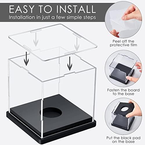 Leinuosen 8 Packs Softball Display Case Plastic Softball Holder Stand Baseball - Image 2
