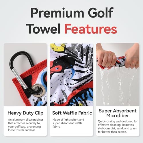 Mile High Life Golf Towel 16"x24", Microfiber Waffle Weave - Image 4