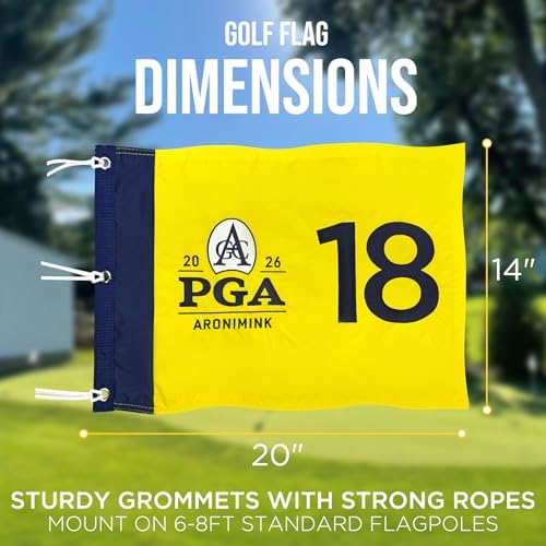 2026 PGA Embroidered Golf Flag, 14 x 20 in - Image 4