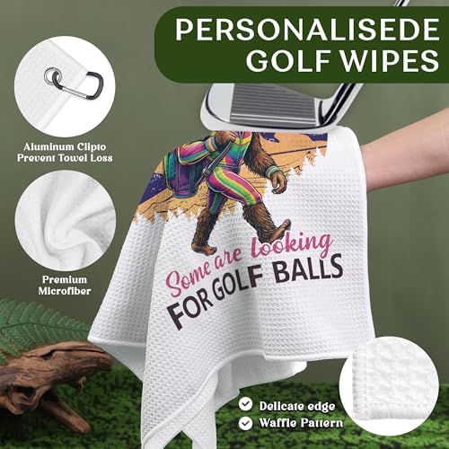 Golf Towel with Clip Not All Who Wander are Lost - Image 3