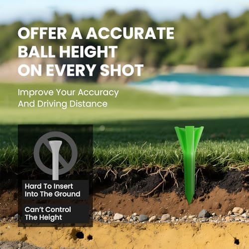 Golf Tees 5 Prong Design Plastic Short Golf Tees 1 1/2 Inch Bulk - Image 3