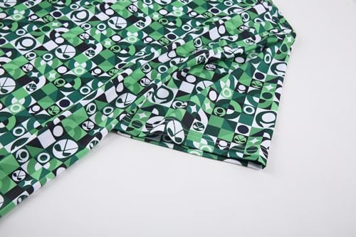 Alex Vando Mens Golf Shirt Moisture Wicking Print Performance Polo Shirt - Image 5