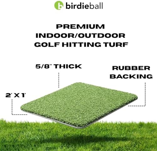 BirdieBall Golf Mat Set with 12 Practice Golf Balls, Golf Hitting Mat - Image 6