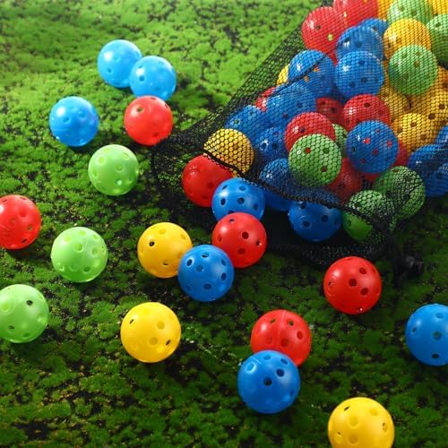 MiniInflat 80 Pcs Practice Golf Balls Plastic 42mm - Image 4