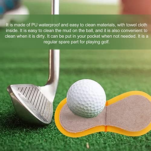 Golf Ball Cleaner Pouch with Soft Towel Cloth Lining - Image 7