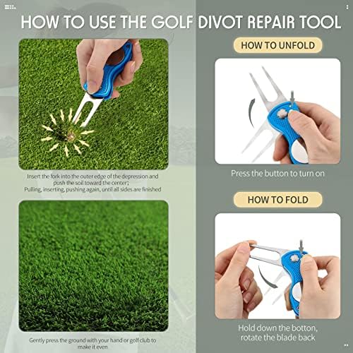 Skylety 4 Pcs Golf Divot Repair Tool Foldable - Image 4