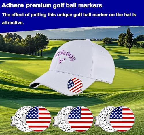 Adhere Golf Ball Markers with Strong Magnetic Hat Clip - Image 3
