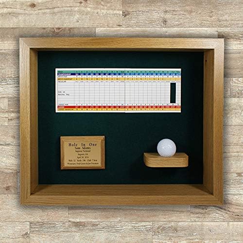 Hole in One Shadowbox and Golf Ball Display Case | Personalized Engraved Plate - Image 3