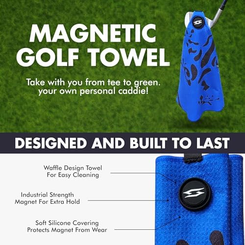 Magnetic Golf Towel 16x24 Waffle Weave - Image 3