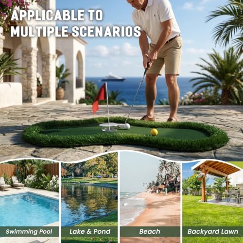 Pool Golf Floating Putting Green: Outdoor Chipping Game Set - Image 6