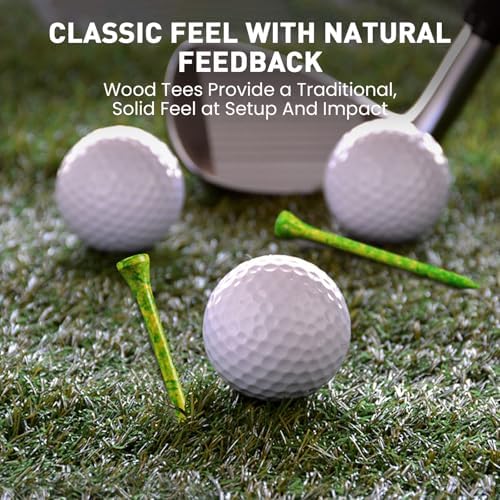 FINGER TEN Stylish Golf Tees Wood 100 Pack - Image 4