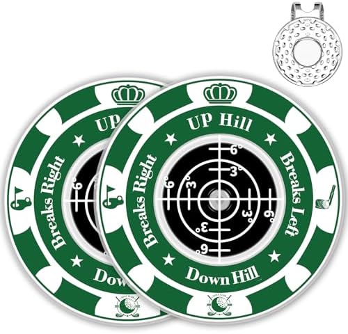 2 Pack Golf Green Reader, Ball Marker by Tsocent