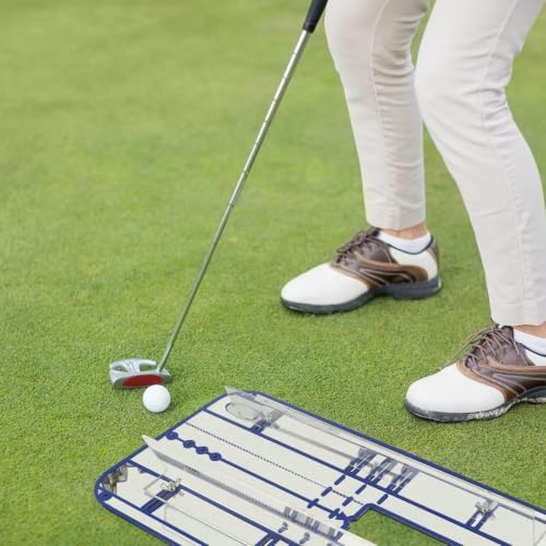 Golf Putting Mirror Alignment Trainer Acrylic Blue - Image 7