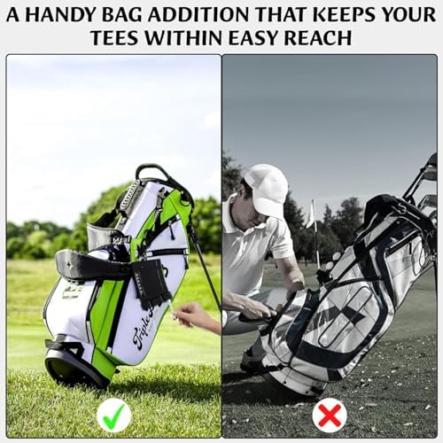 Teemags Golf Tee Holder – Black Clip-On Tee Caddy - Image 3