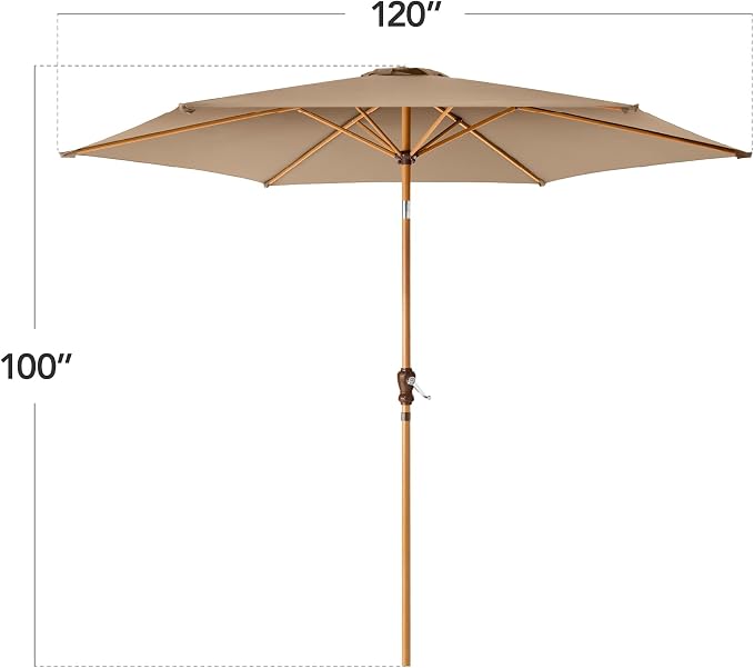 Best Choice Products 10ft Market Umbrella, Outdoor Sun Shade - Image 2