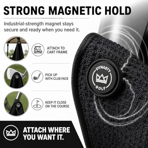 Dynasty Golf Magnetic Golf Towel, Quick Pickup During Play - Image 4