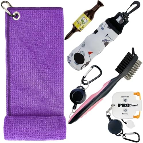 Golf Club Cleaning Kit 5-in-1 Golf Accessories Kits Must Have Golf Accessories by TIIMGCOO