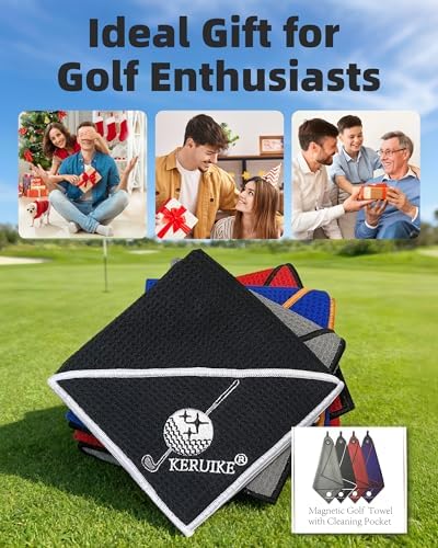 Magnetic Golf Towel with Upgraded Cleaning Pocket & Clip 20" x 20" - Image 6
