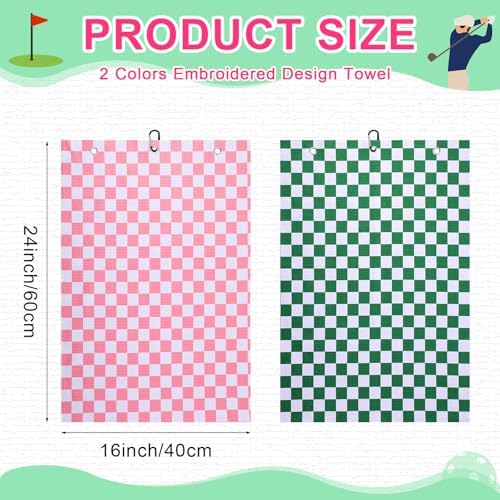 Mindsoft 2 Pieces Funny Golf Towel Microfiber Embroidered Ball Towels - Image 2