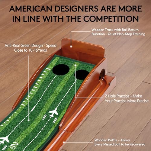 Kalramay Putting Green Indoor Golf Putting Mat – Easy to Assemble - Image 2