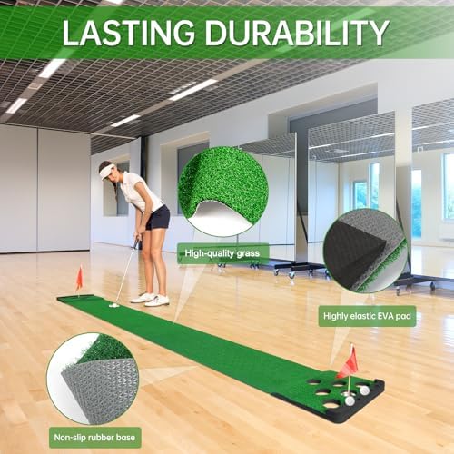 Golf Putting Game Set, Indoor Putting Green Mat - Image 4