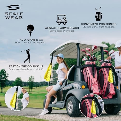 Magnetic Microfiber Waffle Golf Towel Large 16"x24" Clean - Image 5