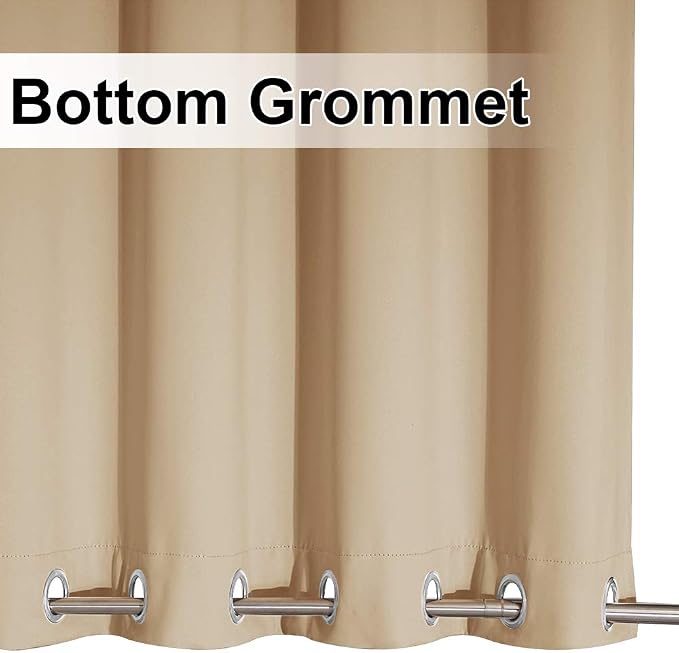 NICETOWN Outdoor Curtain for Patio Waterproof, Sunlight Block Rustproof Grommet - Image 4