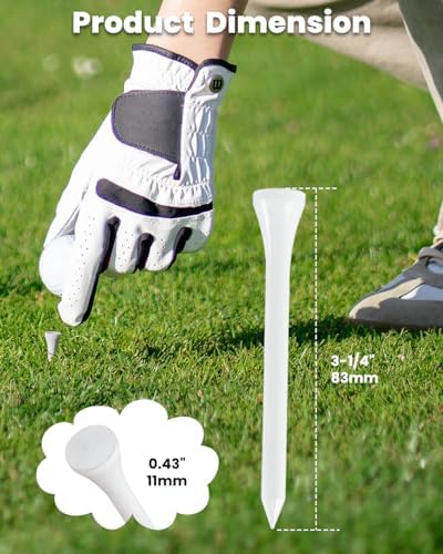 Bamboo Golf Tees 1000 PCS, 2-3/4 inch & 3-1/4 inch Length, Stronger Than Wood - Image 3