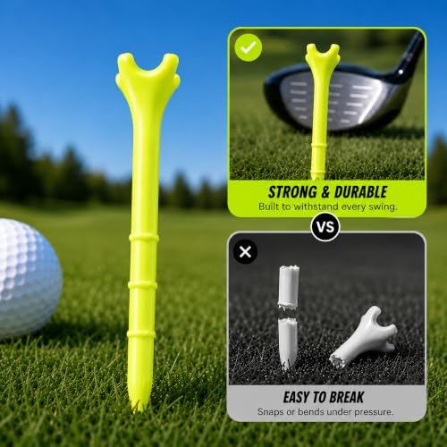 100/150 Pack Professional Plastic Golf Tees 3-1/4", Premium Durable Golf Tee - Image 5